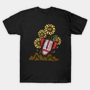 Sunflower and missile : Stop the war in the world T-Shirt